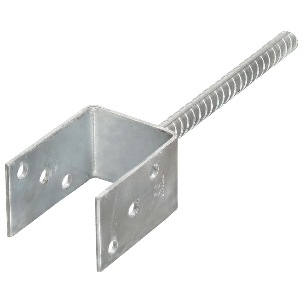 Picchetti per Recinzione 6 pz Argento 7x6x30 cm Acciaio Zincato vidaXL