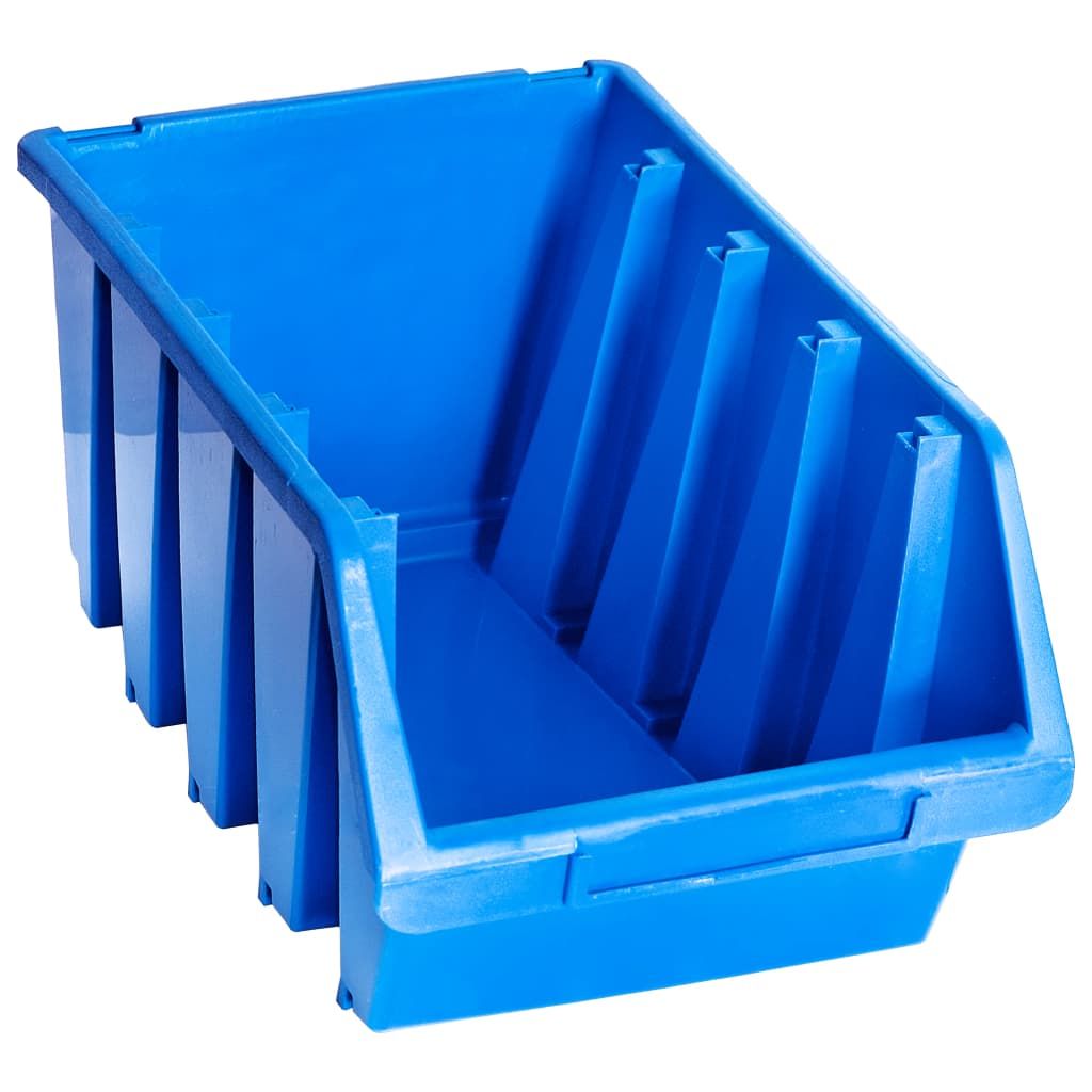 Contenitori Impilabili 14 pz Blu in Plastica vidaXL