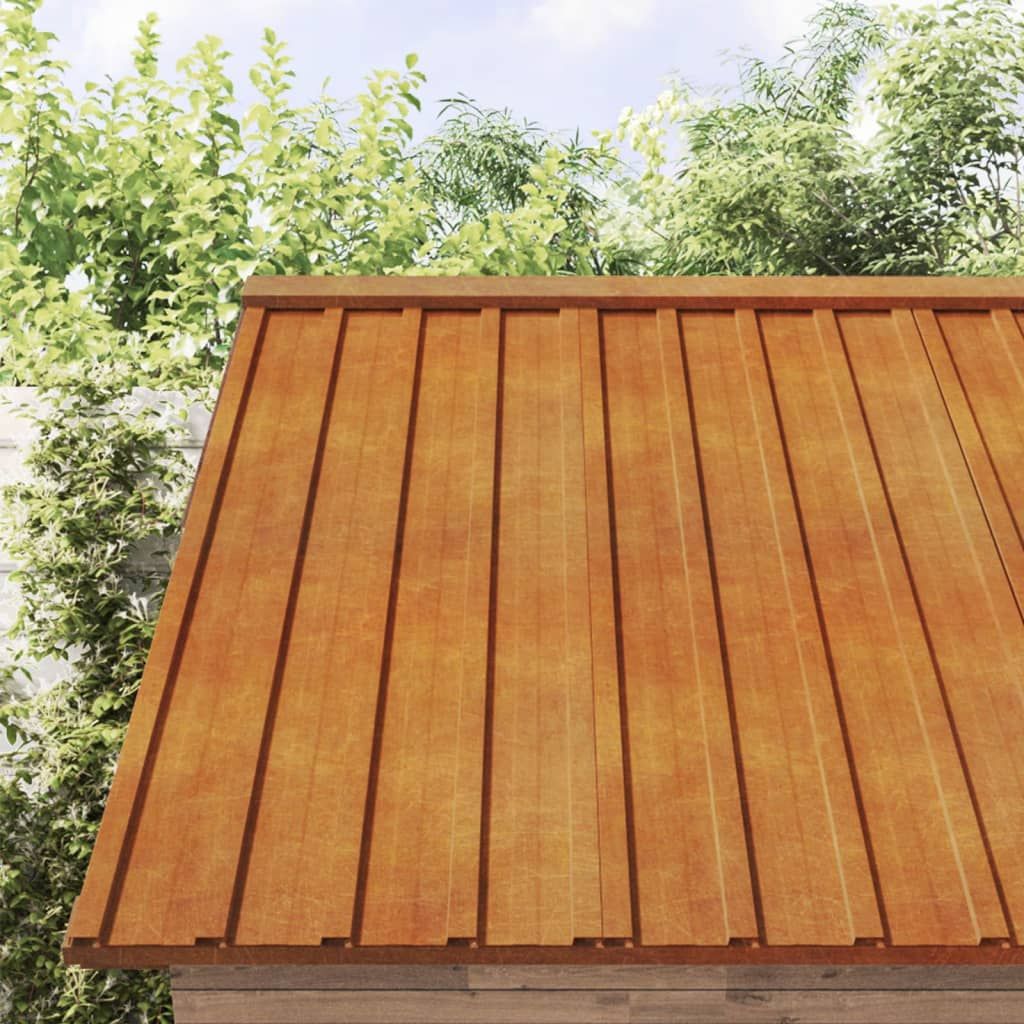 Pannelli per Tetti 12 pz Ruggine 60x44 cm in Acciaio Corten vidaXL