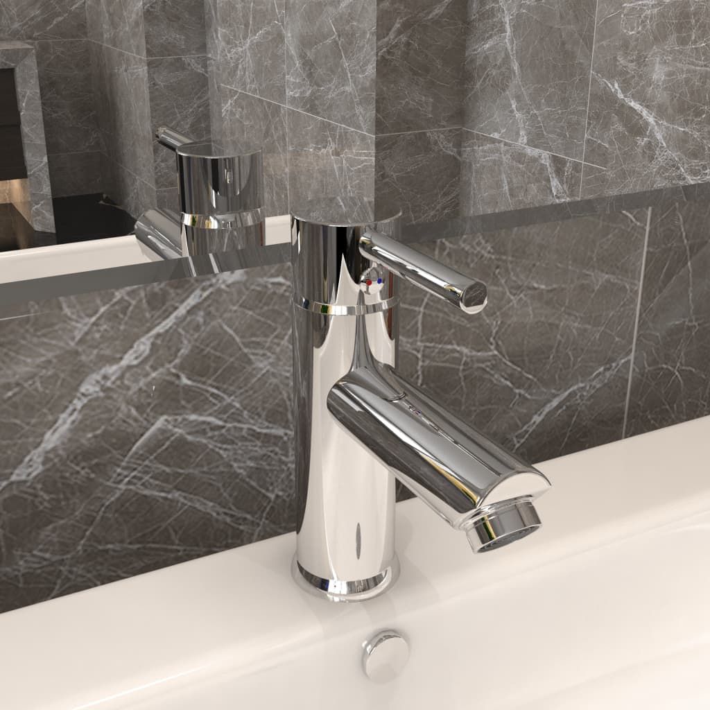 Rubinetto per Lavabo del Bagno Finitura Cromo 30x176 mm vidaXL