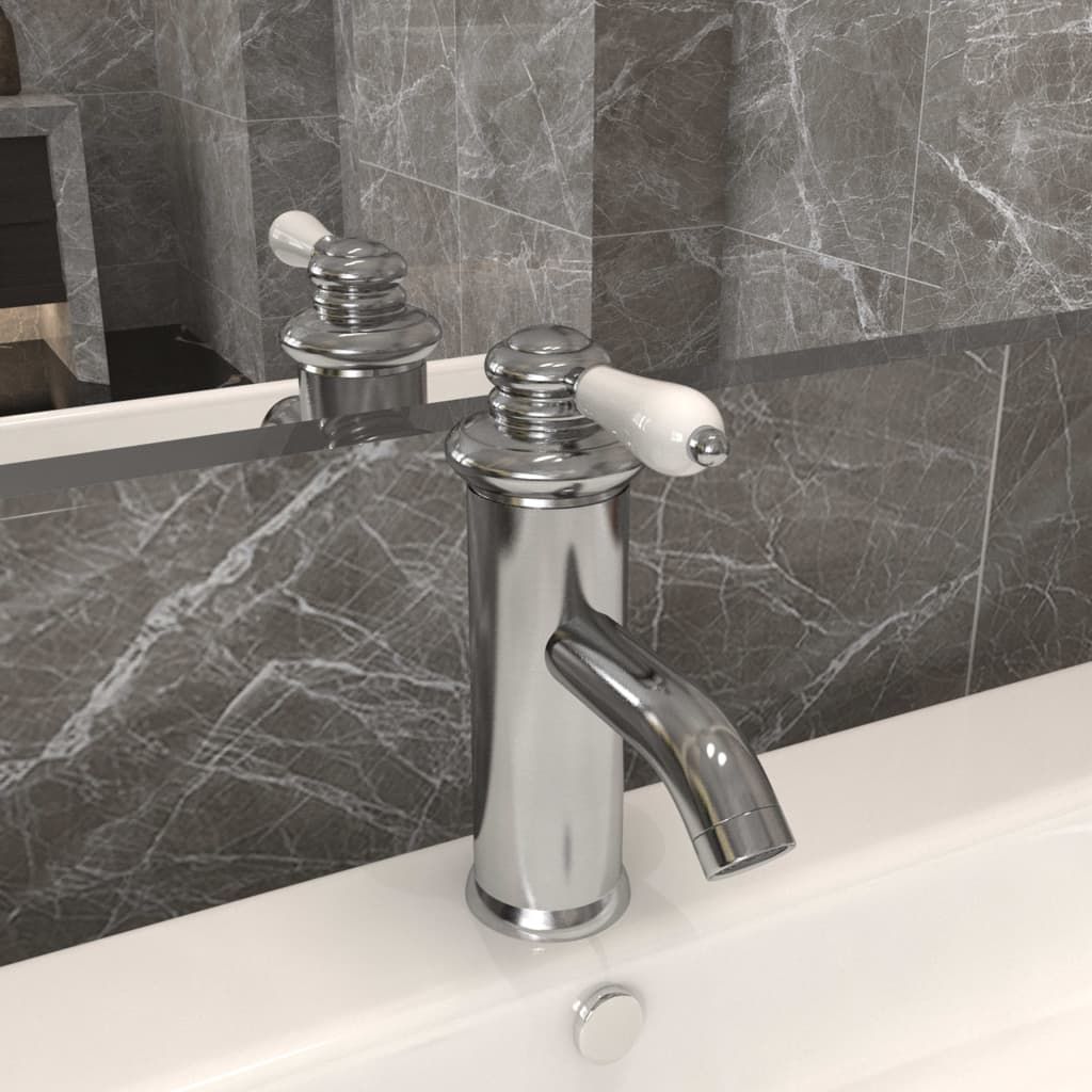 Rubinetto per Lavabo del Bagno Argento 130x180 mm vidaXL
