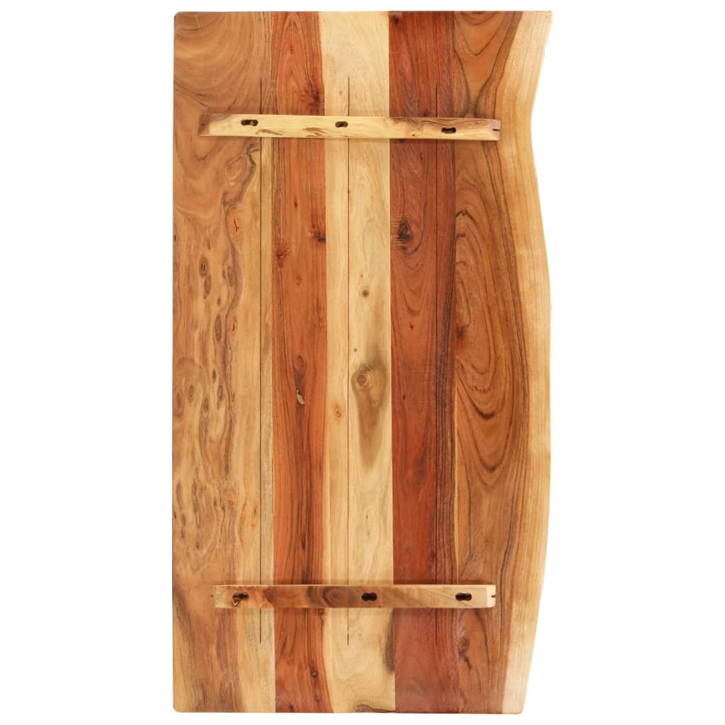 Piano per Vanità Bagno in Massello di Acacia 100x52x2,5 cm vidaXL