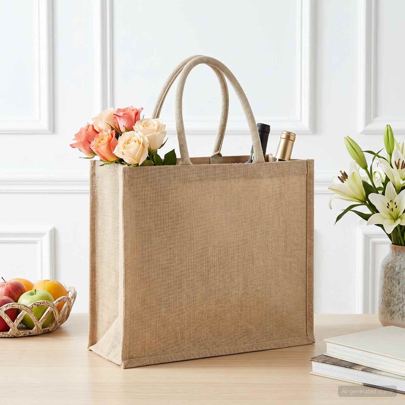 Borse in juta 10 pcs Naturale 42 x 33 x 19 cm 100% Juta Tossa vidaXL