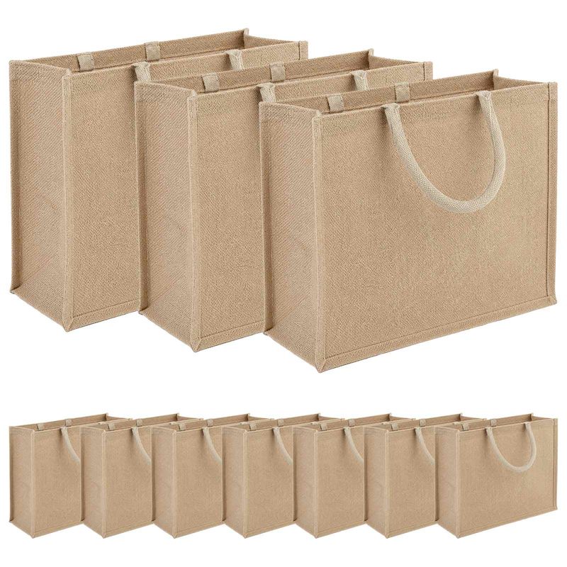 Borse in juta 10 pcs Naturale 42 x 33 x 19 cm 100% Juta Tossa vidaXL