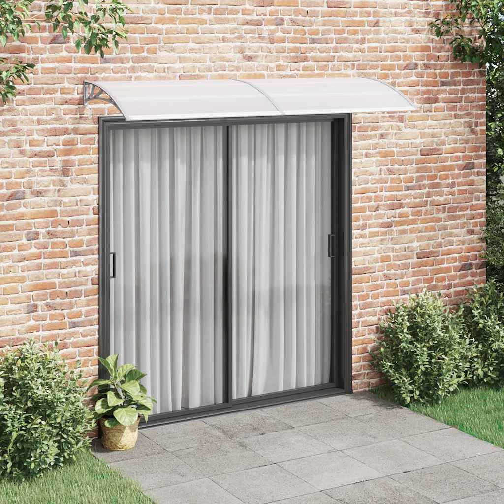 Pensilina per Porta Grigia e Trasparente 240x75 cm in PC vidaXL