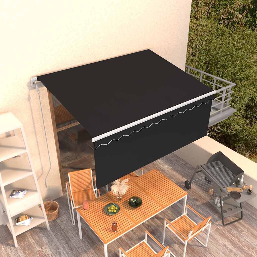 Tenda Retrattile Automatica con Parasole 3,5x2,5 m Antracite vidaXL