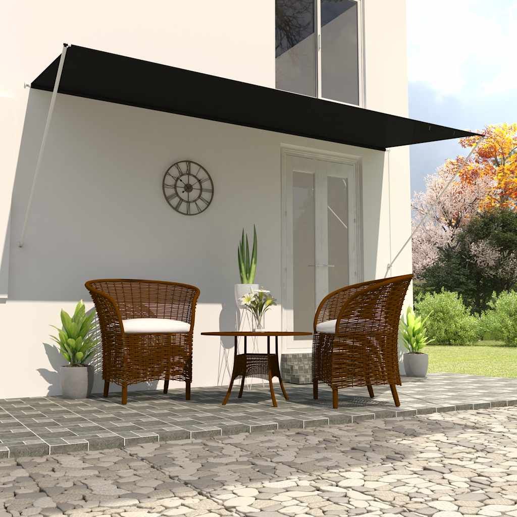 Tenda da Sole Retrattile 400x150 cm Antracite vidaXL