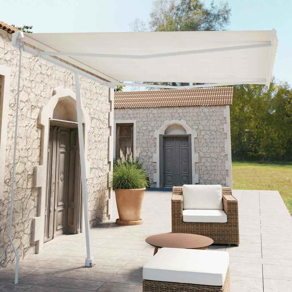 Tenda da Sole Manuale Autoportante 300x250 cm Crema vidaXL