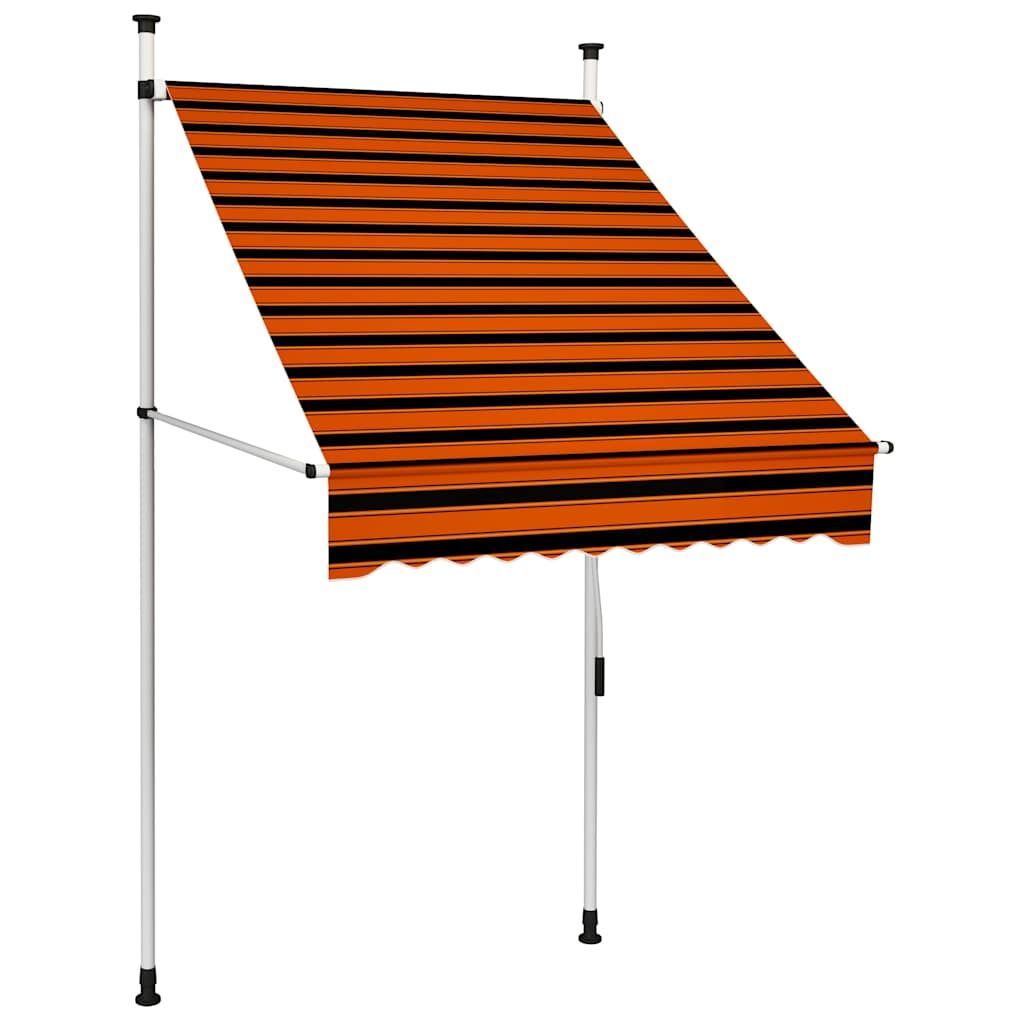 Tenda da Sole Retrattile Manuale 100 cm Arancione e Marrone vidaXL