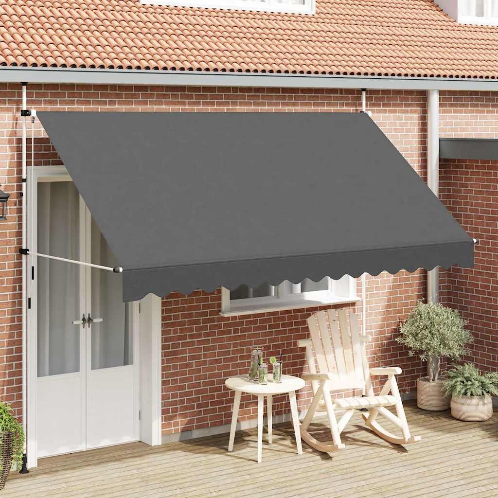 Tenda da Sole Retrattile Manuale 350 cm Antracite vidaXL