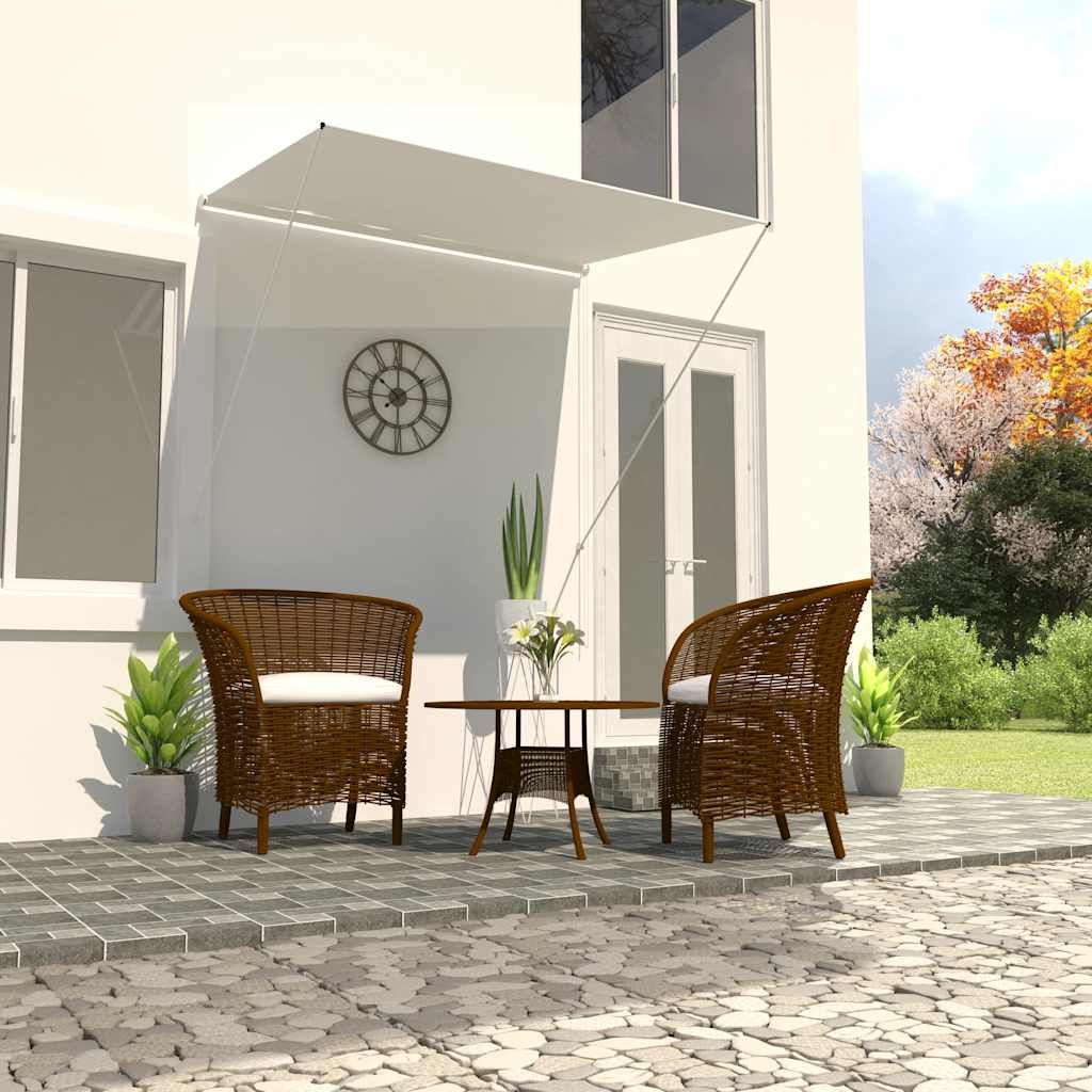 Tenda da Sole Retrattile 150x150 cm Crema vidaXL