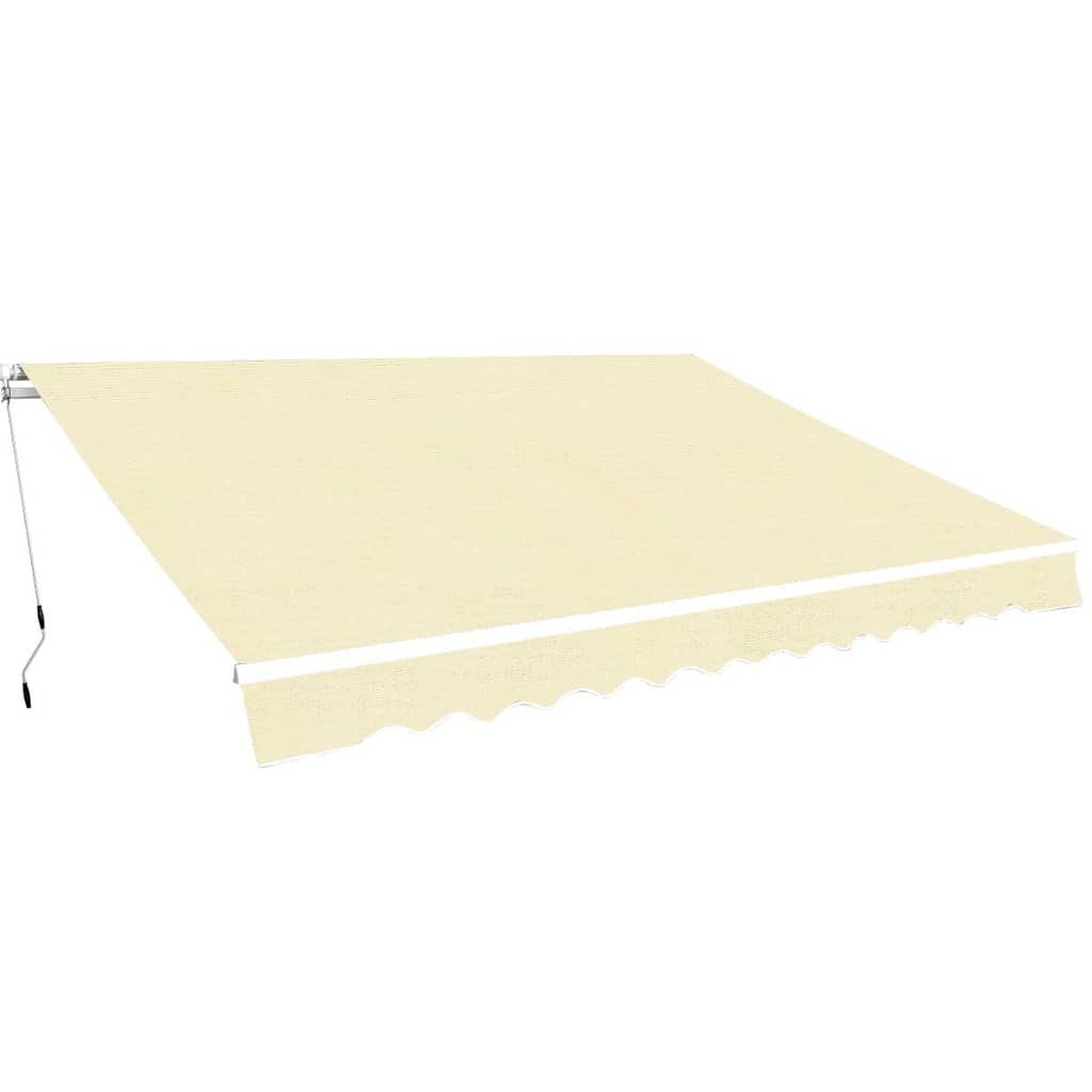 Tenda da Sole Pieghevole Manuale 400 cm Crema vidaXL