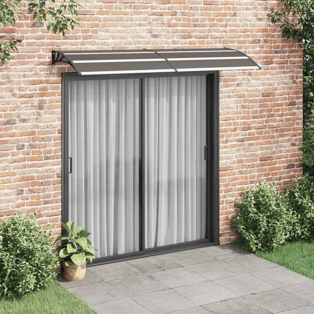 Pensilina per Porta Nera 240x75 cm in PC vidaXL