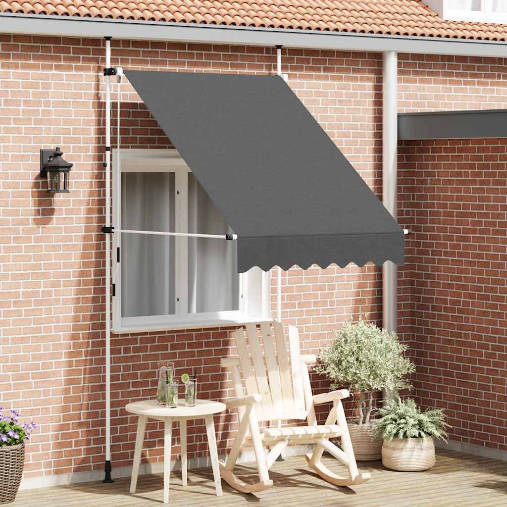 Tenda da Sole Retrattile Manuale 150 cm Antracite vidaXL
