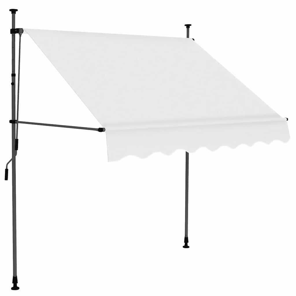 Tenda da Sole Retrattile Manuale con LED 100 cm Crema vidaXL