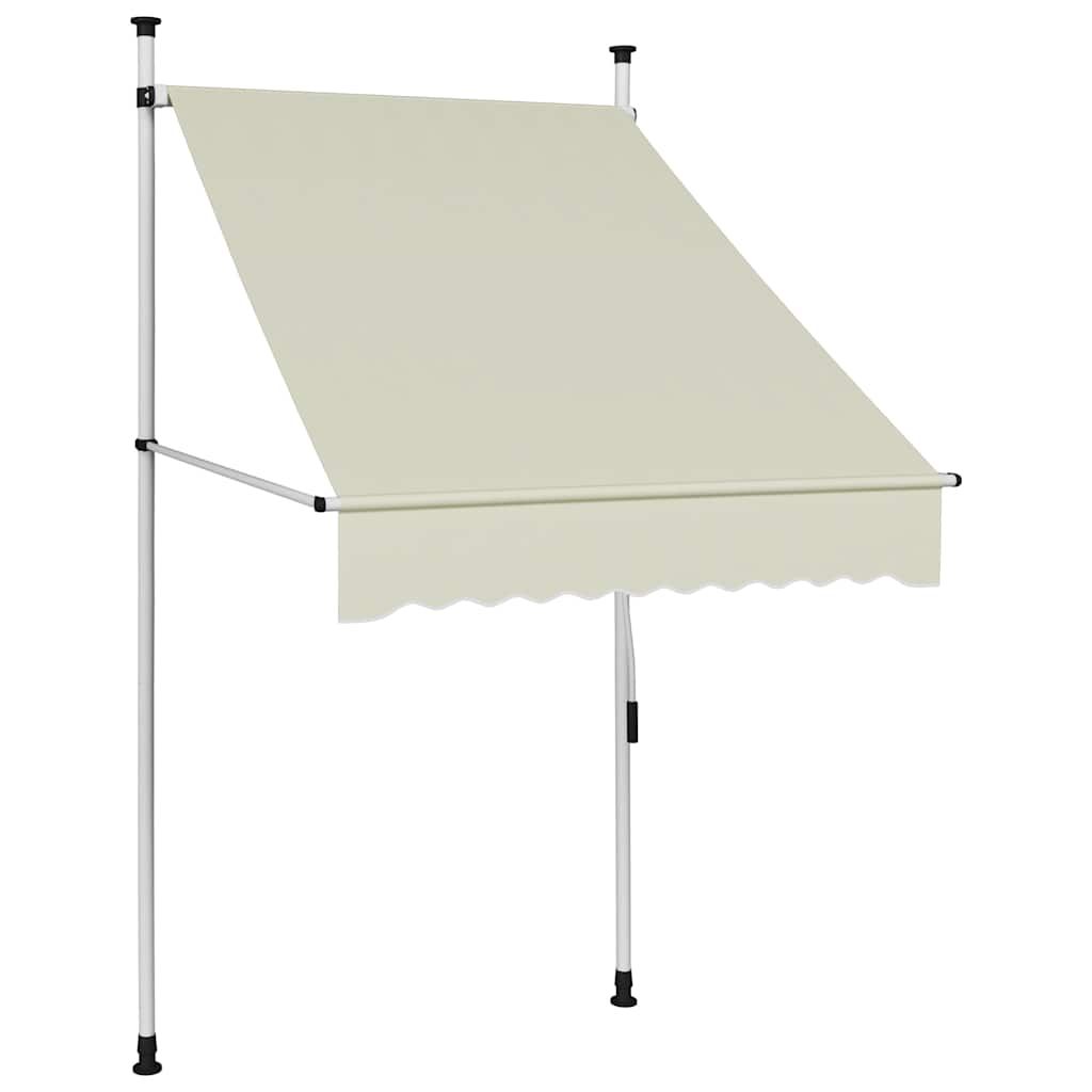Tenda da Sole Retrattile Manuale 100 cm Crema vidaXL