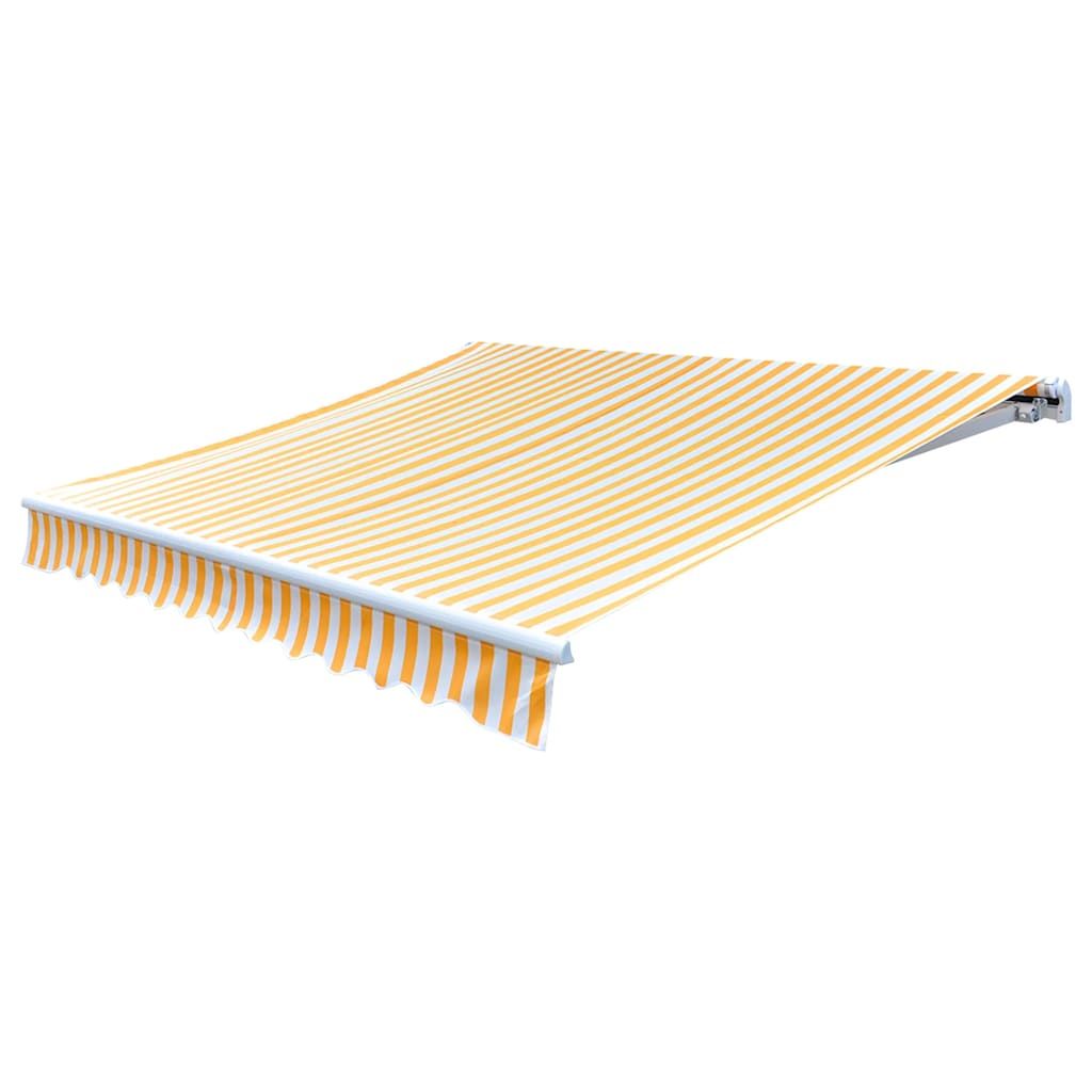 Tendone Parasole in Tela Giallo Girasole e Bianco 3x2,5 m vidaXL