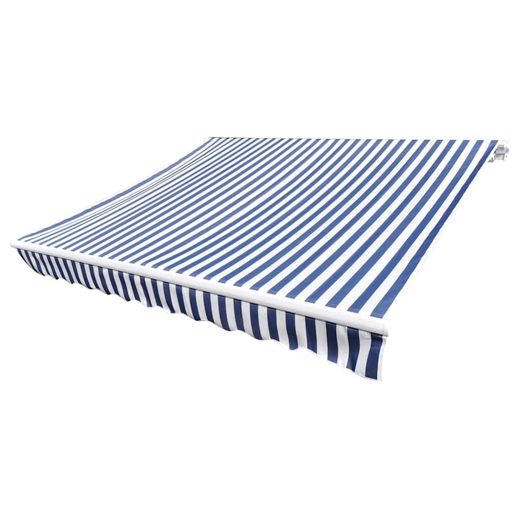 Tendone Parasole in Tela Blu e Bianco 3,5x2,5 m vidaXL
