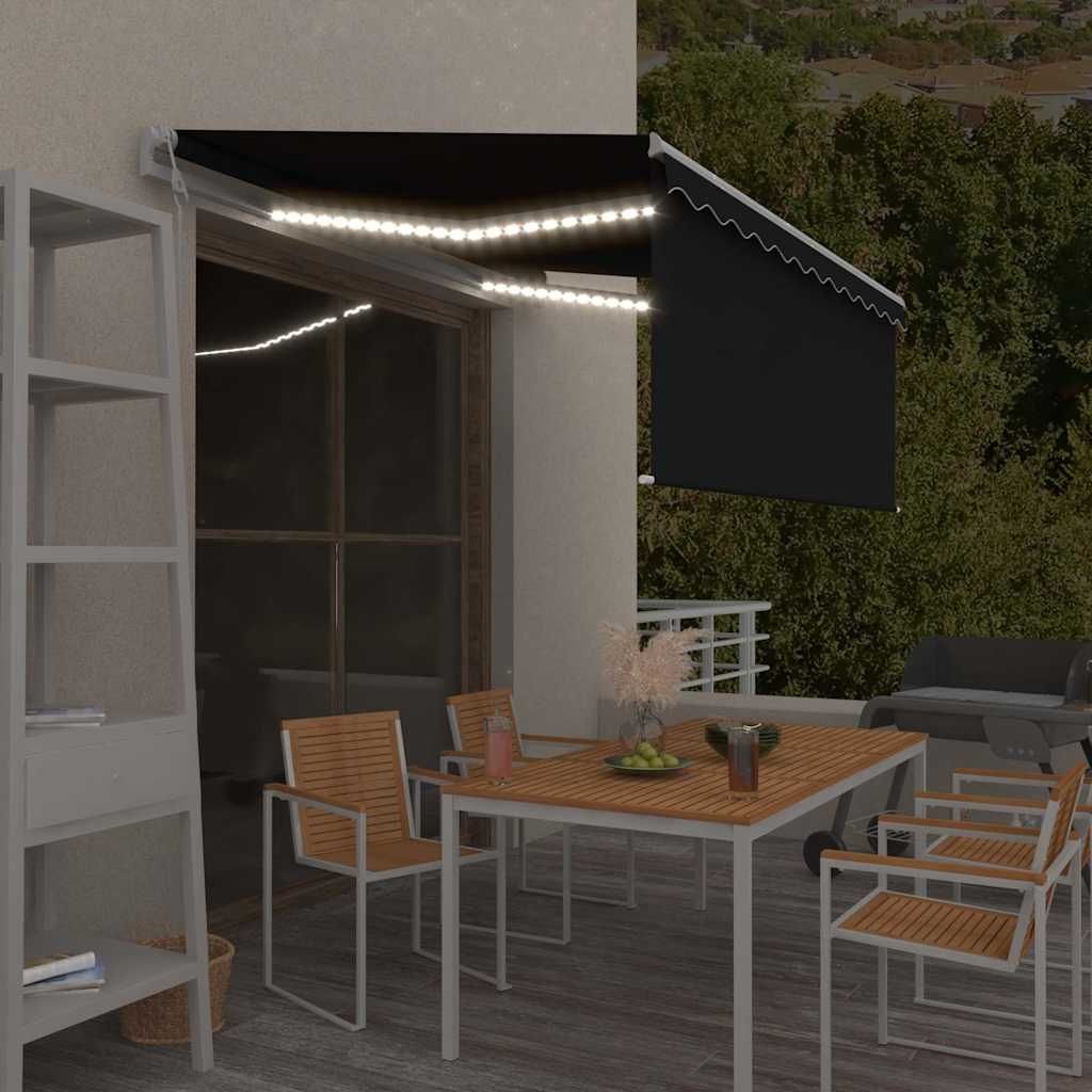 Tenda Automatica con Sensore Vento Parasole 3,5x2,5 m Antracite vidaXL