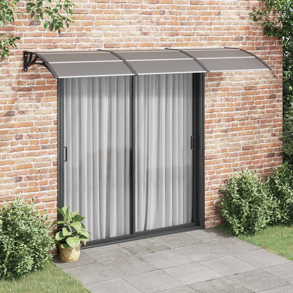 Tettoia per Porta Nera 300x75 cm Policarbonato vidaXL