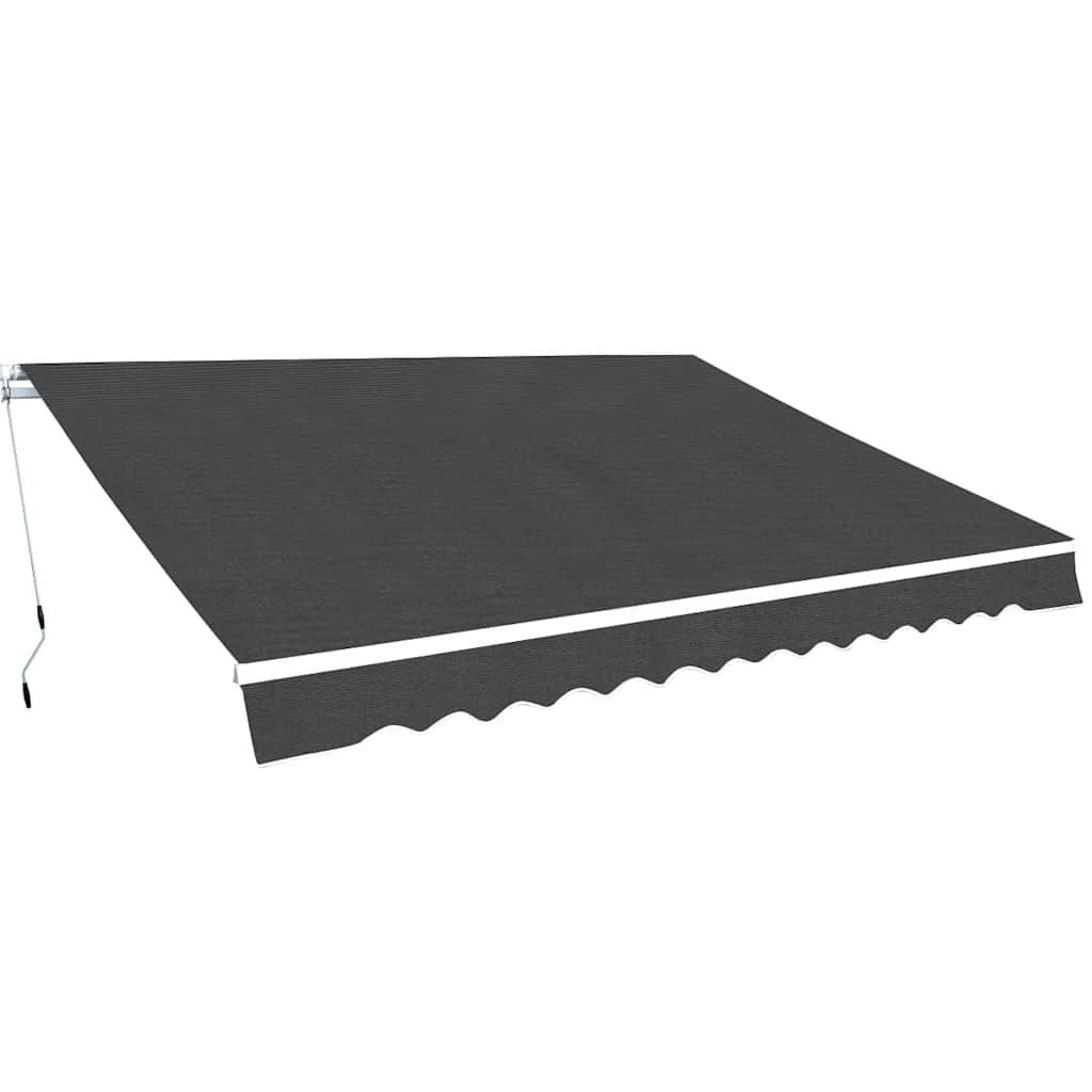 Tenda da Sole Pieghevole Manuale 400 cm Antracite vidaXL