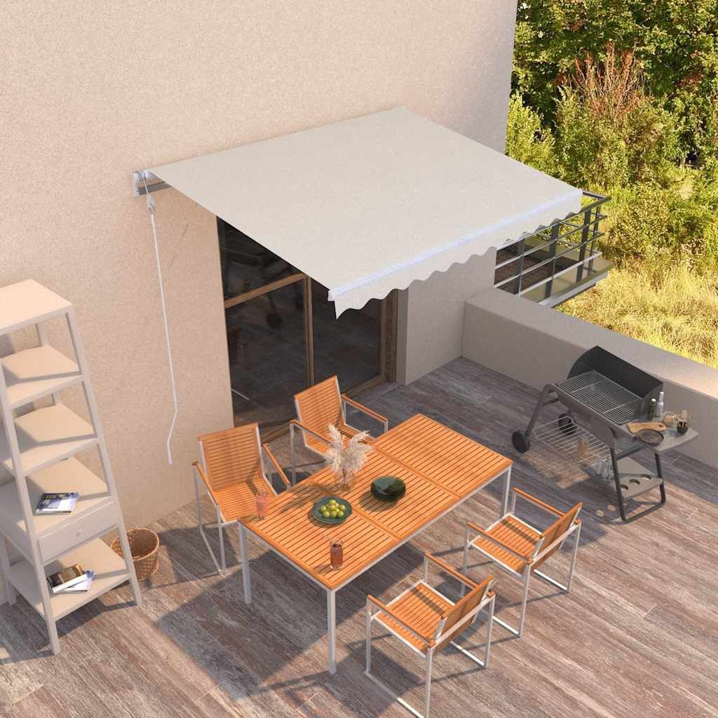 Tenda da Sole Retrattile Automatica 300x250 cm Crema vidaXL