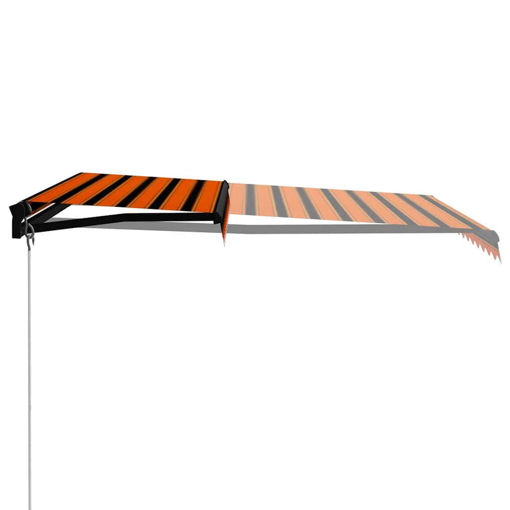 Tenda da Sole Retrattile Manuale 300x250 cm Arancione e Marrone vidaXL