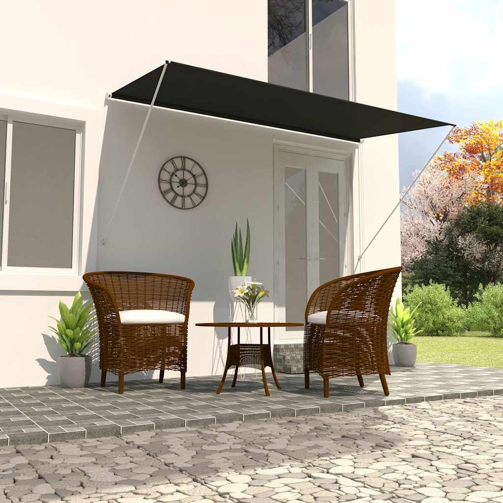Tenda da Sole Retrattile 350x150 cm Antracite vidaXL