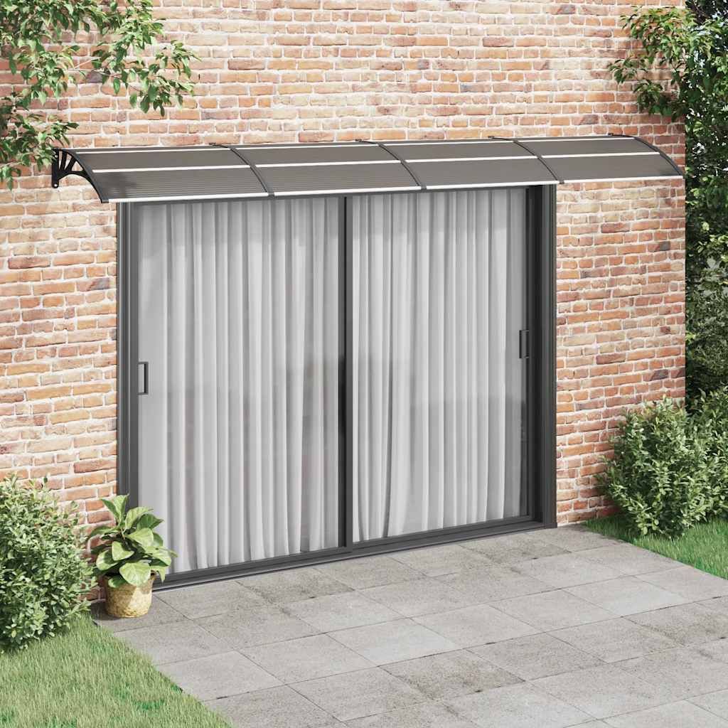 Tettoia per Porta Nera 400x75 cm Policarbonato vidaXL