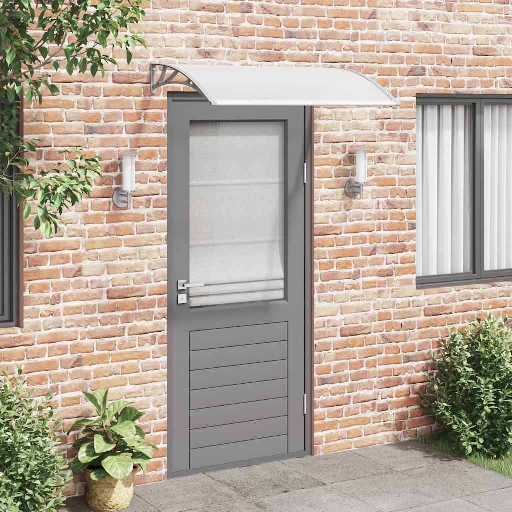 Pensilina per Porta Grigia e Trasparente 120x75 cm in PC vidaXL