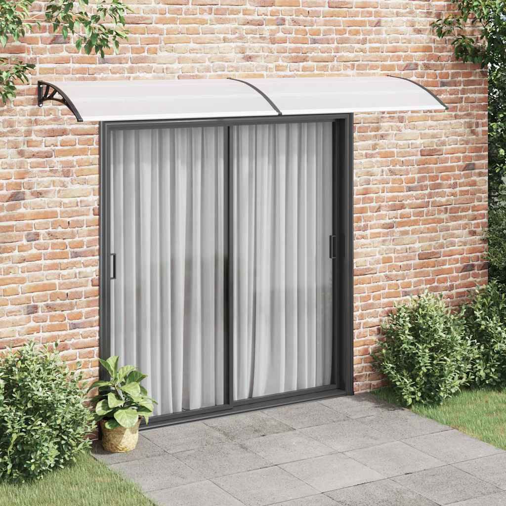 Pensilina per Porta Nera e Trasparente 300x75 cm in PC vidaXL