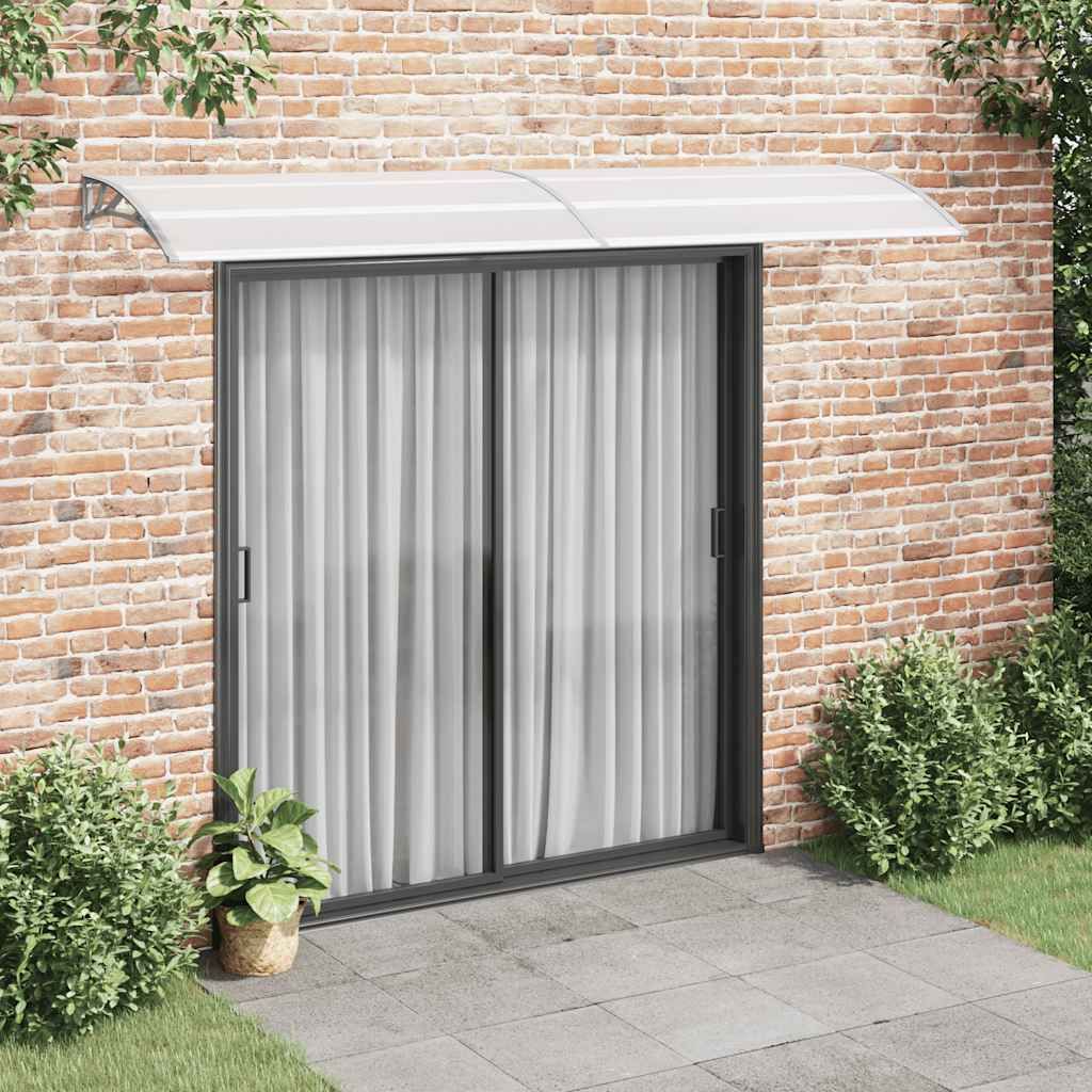 Pensilina per Porta Grigia e Trasparente 300x75 cm in PC vidaXL