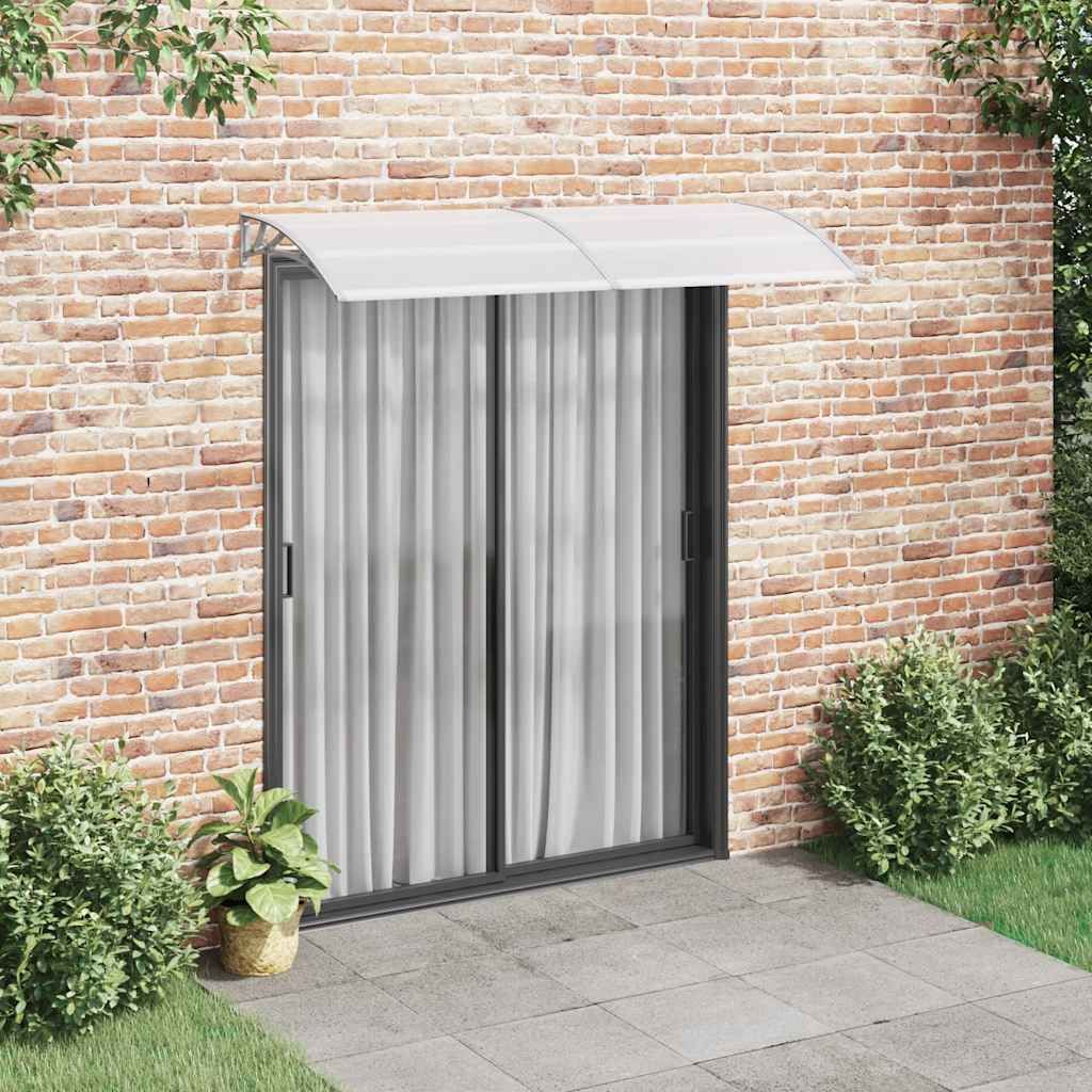 Pensilina per Porta Grigia e Trasparente 200x75 cm in PC vidaXL