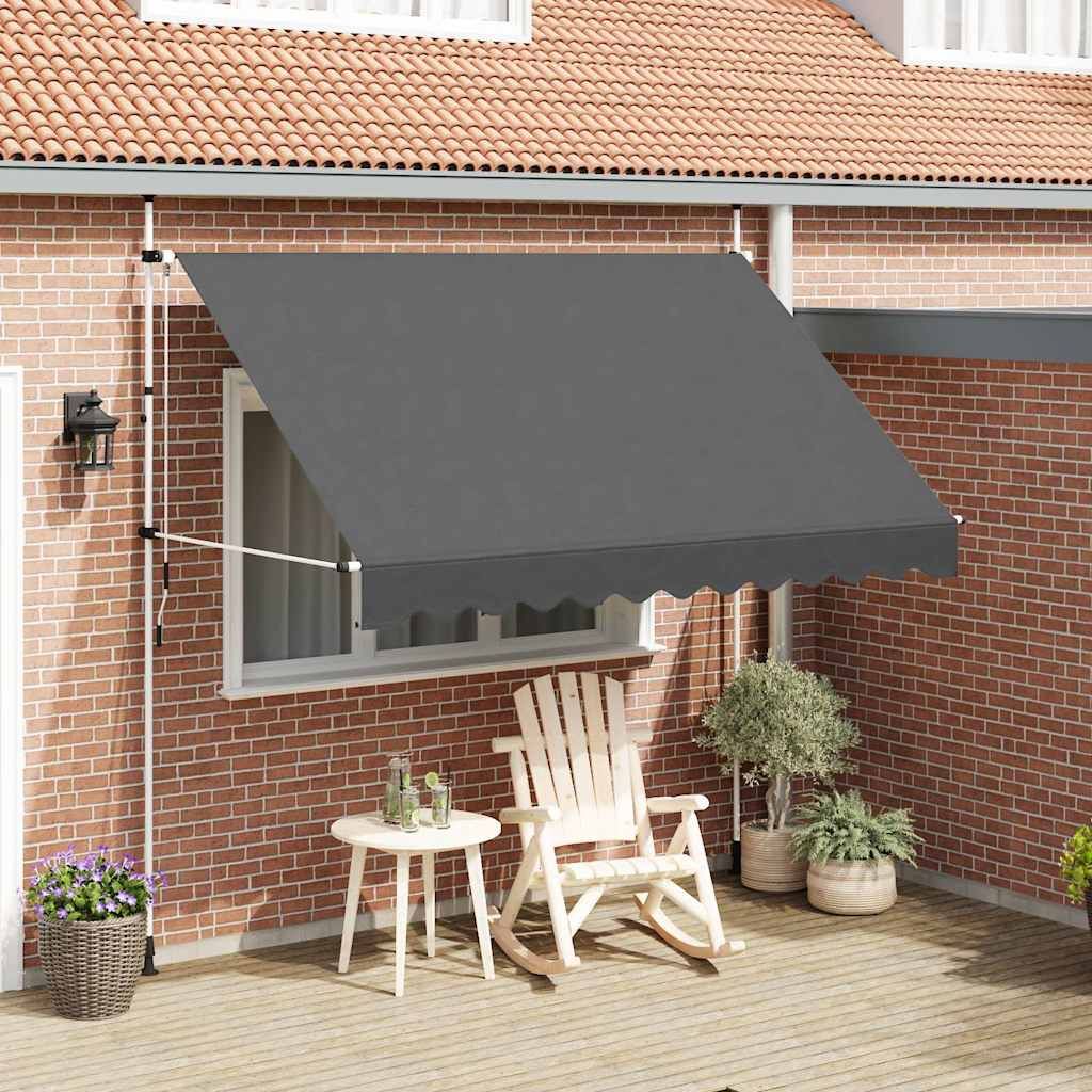 Tenda da Sole Retrattile Manuale 300 cm Antracite vidaXL