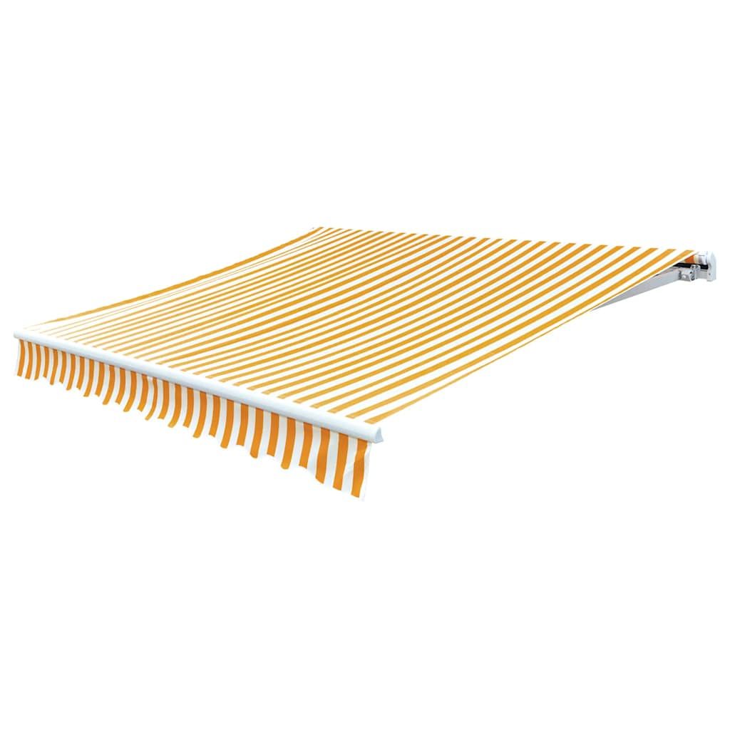 Tenda Parasole Tela Giallo e Bianco 6x3m (Telaio non Incluso) vidaXL