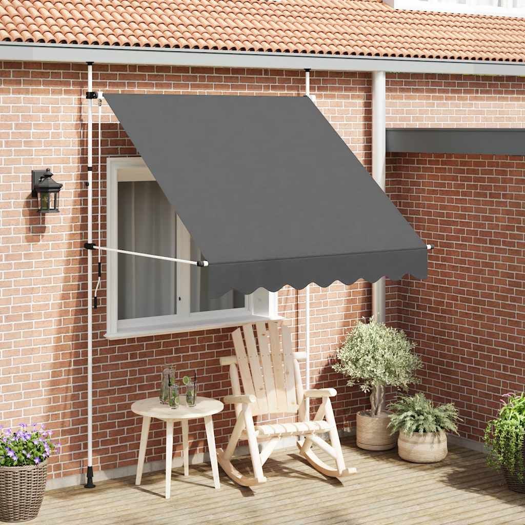 Tenda da Sole Retrattile Manuale 200 cm Antracite vidaXL