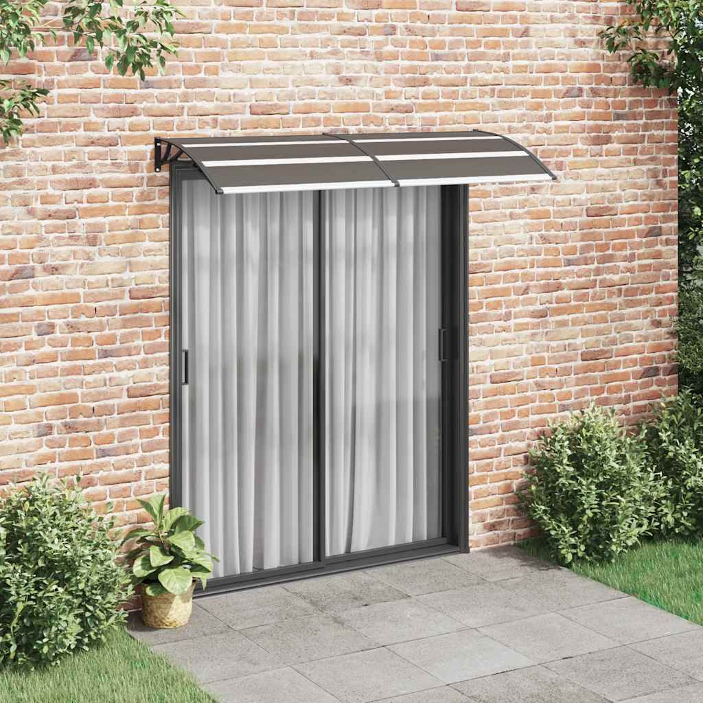 Pensilina per Porta Nera 200x75 cm in PC vidaXL