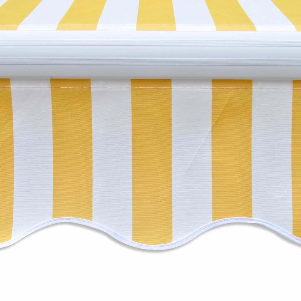 Tenda da Sole Pieghevole Motorizzata 400 cm Gialla/Bianca vidaXL