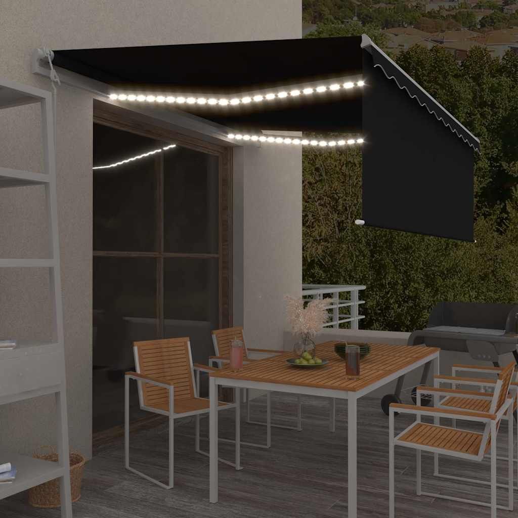 Tenda Automatica con Parasole e Sensore Vento 4,5x3 m Antracite vidaXL