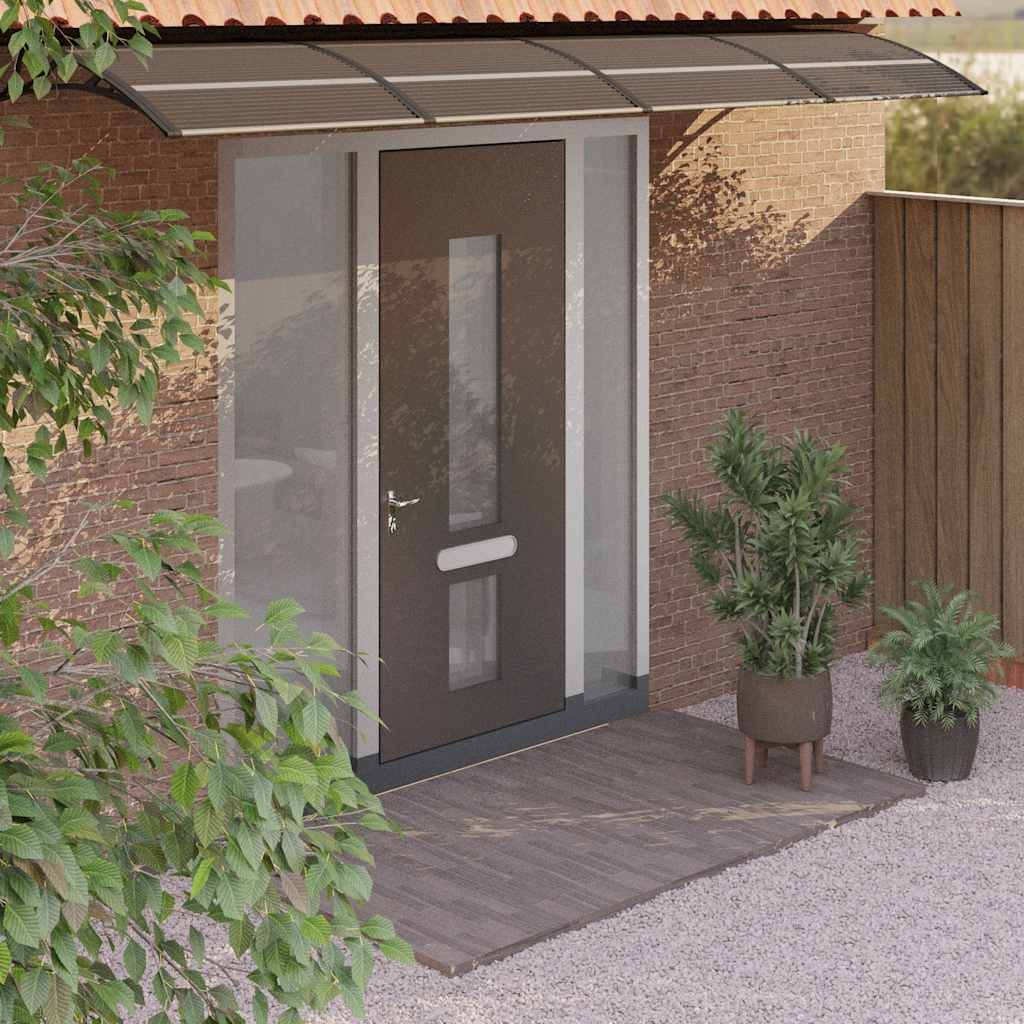 Tettoia per Porta Nera 350x75 cm Policarbonato vidaXL