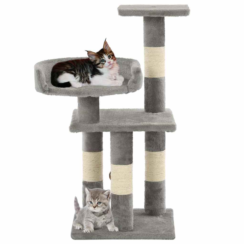 Albero per Gatti con Tiragraffi in Sisal 65 cm Grigio vidaXL