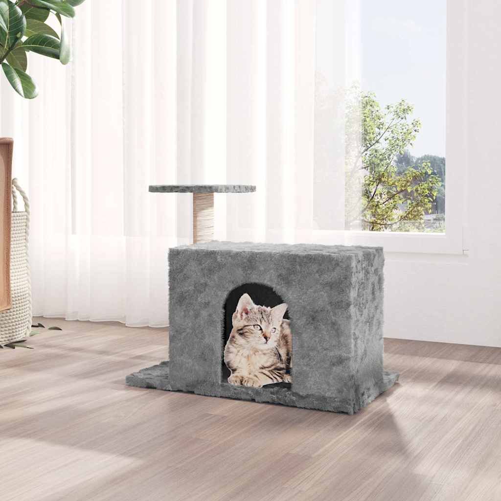 Albero per Gatti con Tiragraffi in Sisal Grigio Chiaro 51 cm vidaXL
