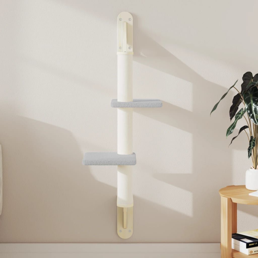 Albero per Gatti con Tiragraffi a Parete Grigio Chiaro 108 cm vidaXL