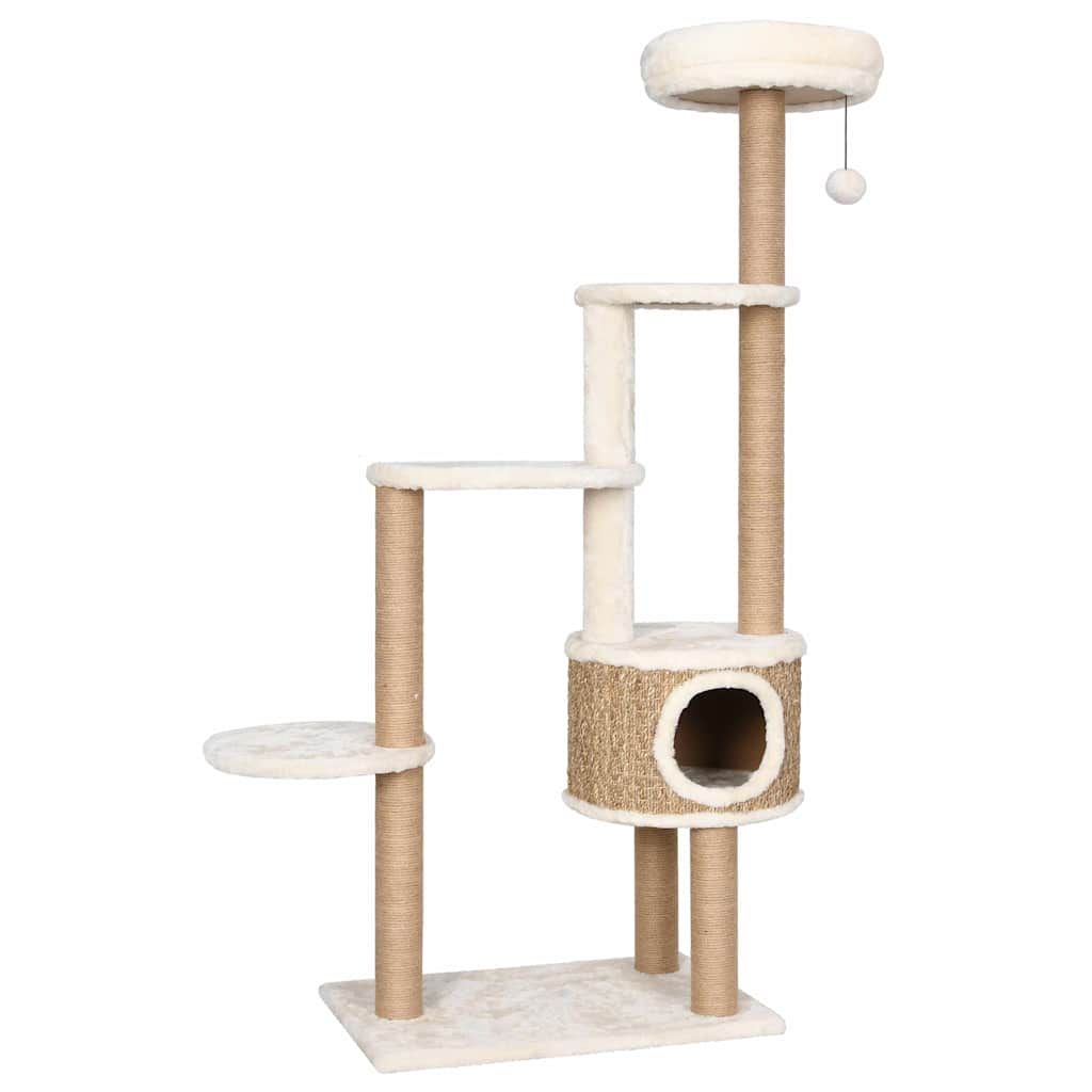 Albero per Gatti con Cuscino Lusso e Tiragraffi 148cm in Giunco vidaXL