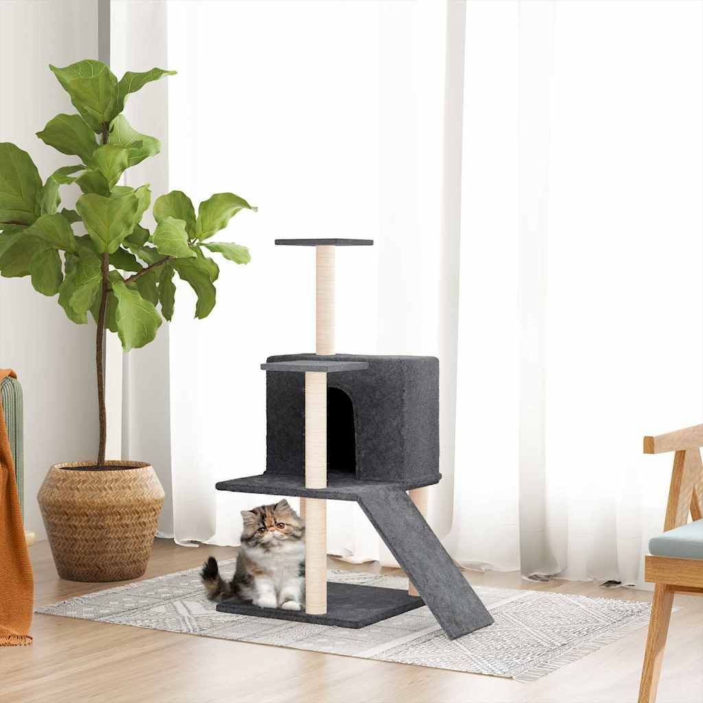 Albero per Gatti con Tiragraffi in Sisal Grigio Scuro 82 cm vidaXL