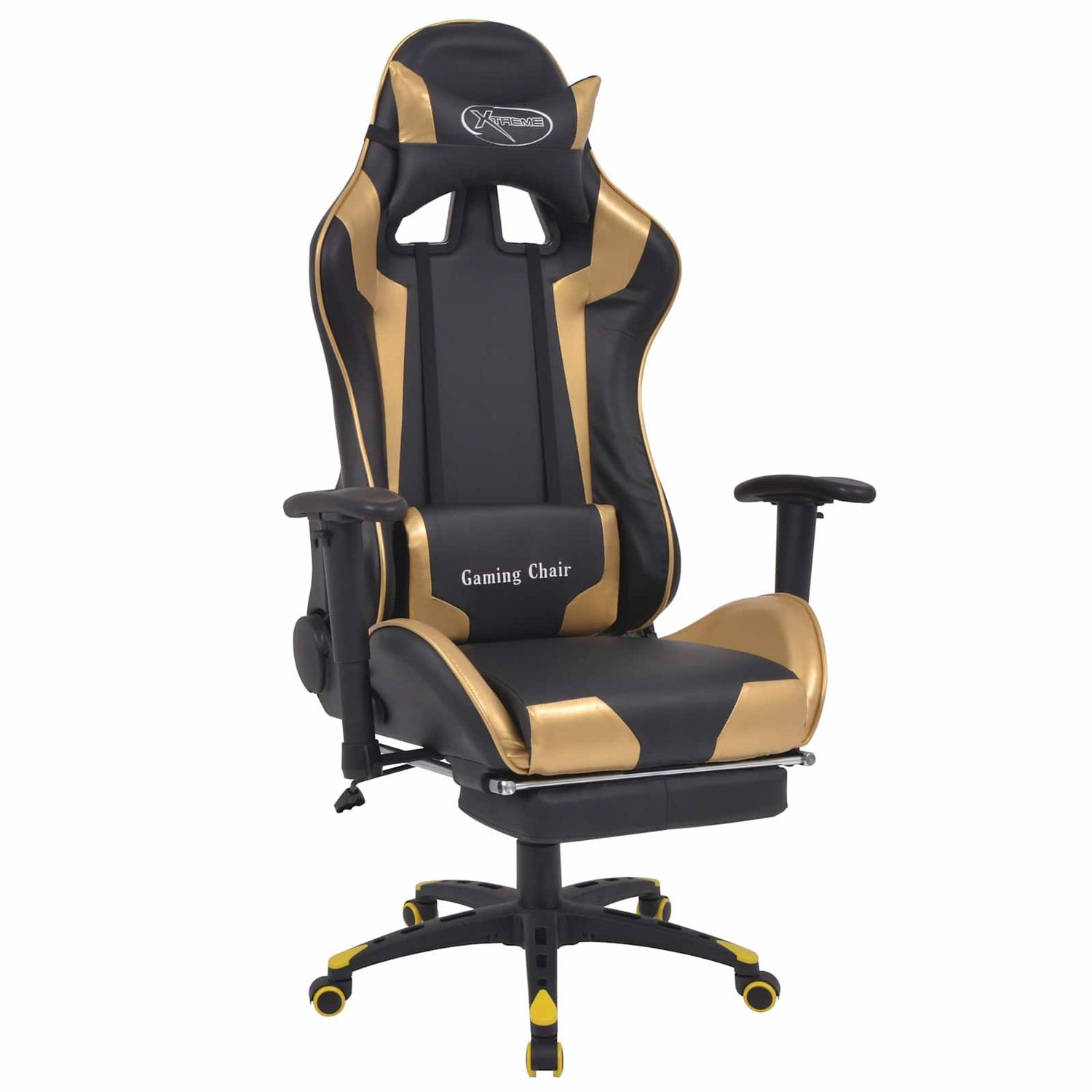 Sedia da gaming Oro 70 x 71 x 136 cm Pelle Artificiale vidaXL