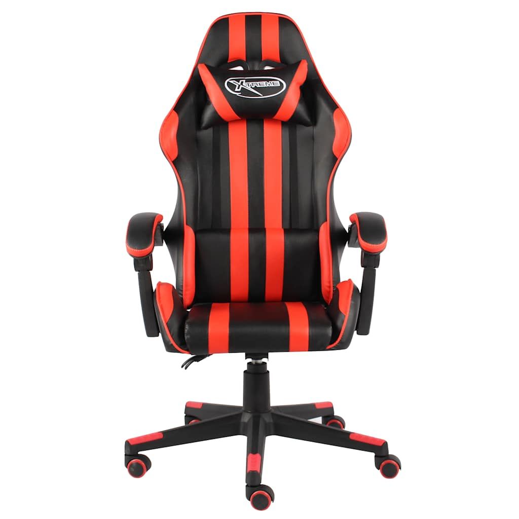 Sedia da Gaming Nero e Rosso in Similpelle vidaXL