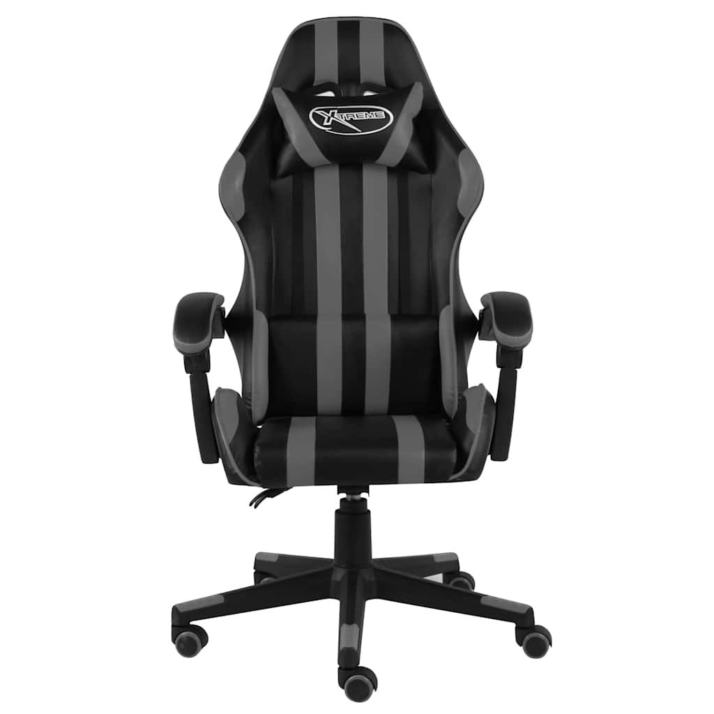 Sedia da Gaming Nero e Grigio in Similpelle vidaXL
