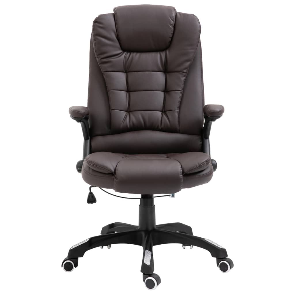 Sedia da Ufficio Marrone in Vera Pelle vidaXL