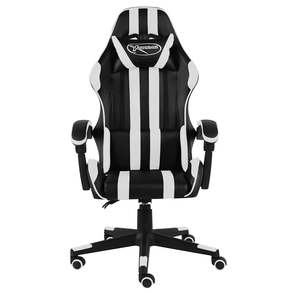 Sedia da Gaming Nero e Bianco in Similpelle vidaXL